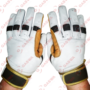 Nouvelle arrivée dernière conception personnalisée 100% cuir véritable antidérapant respirant réglable Wrap manchette Baseball gants de frappe - Product Image 1