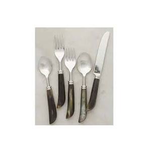 Couverts en acier inoxydable à poignée en corne, métal plaqué argent, fabriqués à la main, ensembles de vaisselle de luxe en acier inoxydable les plus vendus - Product Image 1