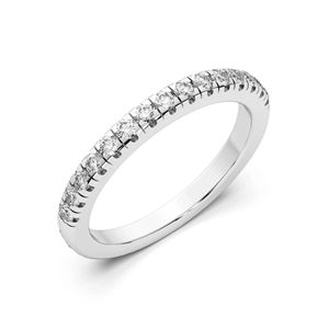 Round Cut Diamond Half Eternity Wedding Band para mujer - Product Image 1