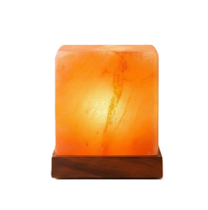 Lámpara de Sal del Himalaya 100% Auténtica Hecha a Mano, en Forma de Cubo Cuadrado, Decorativa, Natural de Pakistán, Decoración para el Hogar - Product Image 1