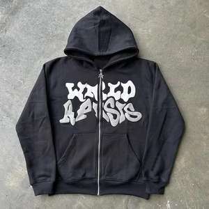 Sudadera con capucha con cremallera de 500GSM de peso pesado del fabricante directo con estilo informal personalizado para el invierno - Product Image 5