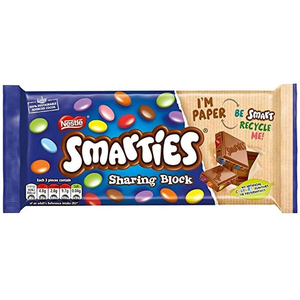 SMARTIESS Chocolats 25 Mini Boîte 250g/8.8oz/Barre de partage de chocolats au lait Smartiess-Paquet de 12x100G SMARTIESS Candy Original - Product Image 5