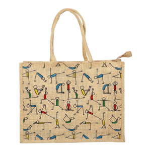 Bolsas de yute de alta calidad para compras, regalos de comestibles, patrón de tela de estilo personalizado, Color pequeño, origen crudo, India - Product Image 1