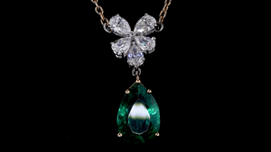 Ensemble pendentif et boucles d'oreilles en diamant de laboratoire moderne et minimaliste pour femmes, pour le travail au bureau, certifié DGLA IGI, taille poire E F, bijoux de laboratoire - Product Image 2