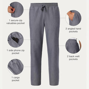 Pantalones de fregado de diseño personalizado para trabajadores de la salud cintura elástica tela cómoda uniforme profesional - Product Image 5