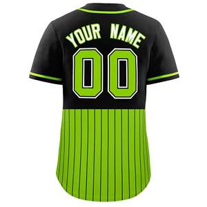 100% Polyester Imprimé Rayé Baseball Jersey Couleur Personnalisée Baseball Uniforme Personnalisé Baseball Jersey - Product Image 6
