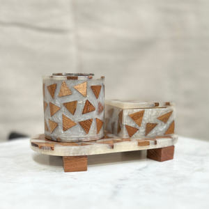 Modern Resin <b>Incense</b> Burner Set with Wooden Triangles & Storage <b>Box</b>, Luxury Minimalist <b>Incense</b> Holder & Tray For Middle Eastern - Product Image 5
