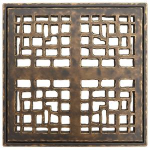 Couvre-drain en laiton fait main de qualité supérieure avec finition brossée et de magnifiques détails sculptés pour les salles de bain d'hôtels de luxe modernes - Product Image 6