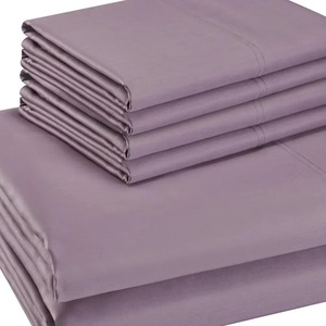Vente en gros de draps housse 100% coton Ensemble de literie tricoté taille personnalisée 400TC Motif solide Grade a pour la maison et l'hôtel - Product Image 2