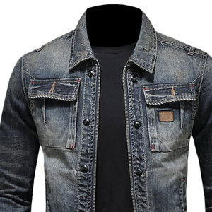 Men <b>Denim</b> Thick <b>Jacket</b> <b>Custom</b> Size Logo Printed High Quality Trendy Fashion <b>Denim</b> Male Streetwear <b>Jackets</b> - Product Image 6
