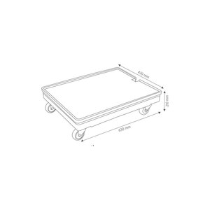 Yukcek Heavy-Duty <b>Plastic</b> <b>Loader</b> 430x630x210 mm External Dimensions for Tool Storage - Product Image 2