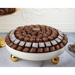 Cuenco exclusivo para servir chocolate de Metal negro de calidad, cuenco de vajilla de Hotel de diseño elegante, ecológico para uso en fiestas de boda - Product Image 6