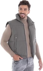Venta Directa de Fábrica, Chaleco Acolchado Personalizable de Alta Calidad, Transpirable, para Hombre, Invierno, Casual, Cuello en V, 220g, 100% - Product Image 6