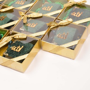 Mini Quran Gift Set with Scented Tasbeh Rosary Dark Green Tasbih <b>Ramadan</b> Eid Party Wedding Favors Muslim Coran Gifts - Product Image 2