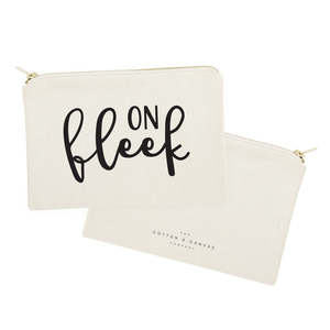 กระเป๋าเครื่องสำอางผ้าแคนวาสพร้อมซิปปิดจาก On Fleek - Product Image 2