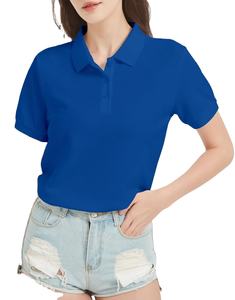 Camiseta Polo de Secado Rápido para Mujer, 100% Algodón, Corte Ajustado, Informal, para Golf, Ligera, Cuello Camisero, Verano, Venta al Por Mayor OEM - Product Image 1