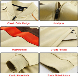 Vêtements de sport légers à fermeture éclair sur mesure survêtements en polaire pour hommes avec poche sur les manches survêtements respirants du fabricant - Product Image 5