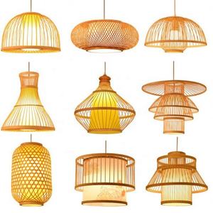 Lampe suspendue moderne en rotin écologique amovible faite à la main, lustre, décoration de mariage - Product Image 2