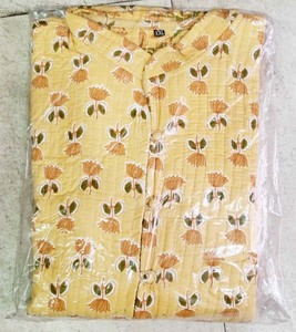 Veste pour femme en tissu matelassé en coton imprimé floral indien, vêtement d'été, GC-AP-1042, mélange de couleurs, taille M L XL XXL. - Product Image 2