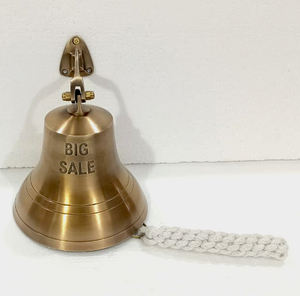 Hot Selling Antique Finished Brass <b>Ship</b> <b>Bell</b> Custom Printed WELCOME ABOARD Handcrafted Metal Wall Mounted Decorative Ready <b>Ship</b> - Product Image 2