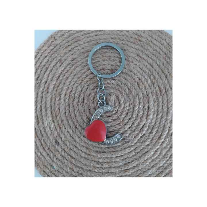 Keychain Letter Heart Keychain Bag Car Wallet Ornament Accessory