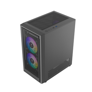 Ordinateur de jeu <span class=keywords><strong>PC</strong></span> pré-assemblé, boîtier <span class=keywords><strong>PC</strong></span> Micro-ATX, fenêtre latérale complète en verre trempé, boîtier <span class=keywords><strong>gamer</strong></span> - Product Image 2