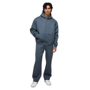 Chándal Holgado con Capucha, Diseño Personalizado, Precio al por Mayor, Felpa Suave, Pantalones Deportivos Acampanados, Tejido Grueso - Product Image 1