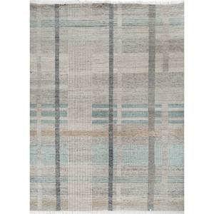 Tapis en laine afghane noué à la main Blythe Blue Lsea-1360, style géométrique bohème pour salon ou couloir, par Jaipur Rugs ZA - Product Image 1