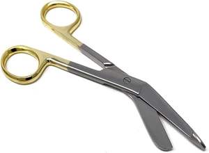 Supercut Tijeras de acero inoxidable Lister Tijeras de vendaje con hoja dentada Anillos de oro Manual 7,25 5,5 4,5 Tamaños de 3,5 pulgadas - Product Image 6