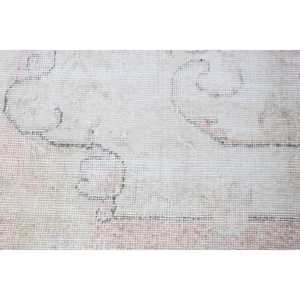 Tapis turc vintage, petit tapis de 1,7x2,8 pieds, tapis en laine blanc gris avec motifs de plantes et d'arbres - Product Image 3