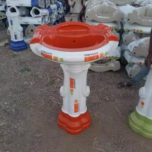 Lavabo en céramique de haute qualité bassin sur pied libre salle de bain forme de diamant une pièce lavabo sur pied - Product Image 6