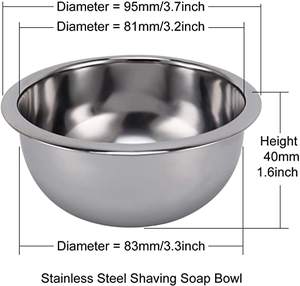 <b>Shaving</b> Stand with Lathering <b>Bowl</b> Durable Stainless Steel <b>Shaving</b> Stand Men <b>Shaving</b> Brush Holder for <b>Shaving</b> Razors - Product Image 2