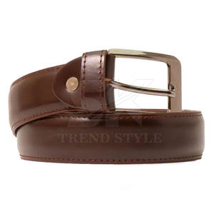 <b>Leather</b> Single Shade <b>Belt</b> Durable Fashion Accessory for <b>Men</b> Women Adjustable <b>Leather</b> Single Shade <b>Belt</b> - Product Image 3