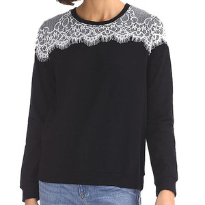 Sweat-shirt élégant pour femme avec coupe surdimensionnée à col ras du cou et intérieur en polaire douce adapté à la mode quotidienne et à la superposition - Product Image 4