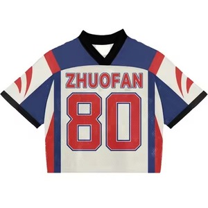 Camiseta de sublimación de malla personalizable OEM de calidad superior, camisetas de fútbol americano, camiseta para hombre, camiseta de fútbol cuadrada - Product Image 1