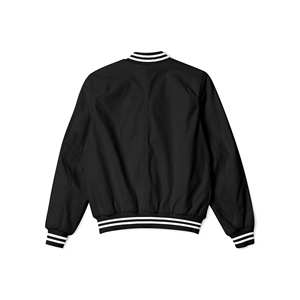 Chaqueta Bomber de invierno informal para hombre, logotipo personalizable, cuello redondo sólido, diseño de cremallera, talla grande, impermeable, a prueba de viento, 100% poliéster - Product Image 2