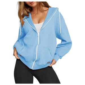 Couleur unie élégant à manches longues haut court femmes à capuche Offre Spéciale par saison cordon merde haut court sweats à capuche 2025 - Product Image 1