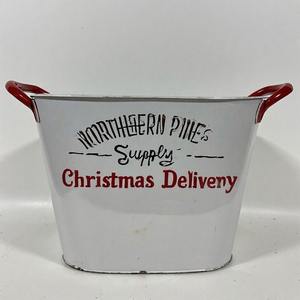 Jardinière de vacances en forme de renne fabriquée en métal galvanisé pour mettre en valeur les plantes de Noël Branches de pin et charme de porche - Product Image 4