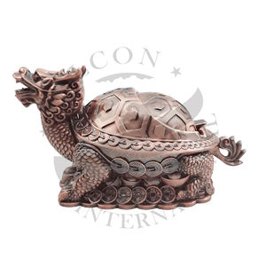 ที่เขี่ยบุหรี่รูปมังกรเต่าสไตล์ย้อนยุคที่เขี่ยบุหรี่ขนาดใหญ่ป้องกันควันทำจากโลหะสังกะสีอัลลอยด์แบบสร้างสรรค์สำหรับใช้ในสำนักงาน - Product Image 1