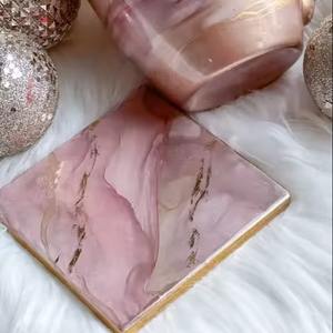 จานรองแก้วเรซิ่นทรงกลมแผ่นรองเครื่องดื่มผิวเรียบสำหรับตกแต่งคาเฟ่โรงแรมหรืออพาร์ทเมนท์ - Product Image 5