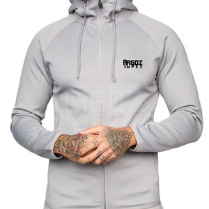 Venta al por mayor de chándal de gimnasio de 2 piezas con logotipo personalizado 100% algodón patrón sólido para el invierno-Venta en línea - Product Image 2