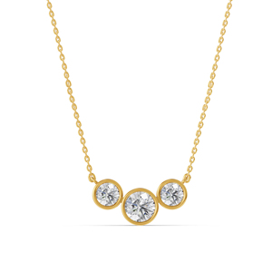 Alta calidad 1.58cts Lab Grown Diamond 18K Collar de oro amarillo y blanco EF Clarity Cable Chain para mujer Joyería fina - Product Image 1
