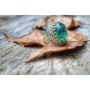 Real puro 925 anillo de plata esterlina cristal hecho a mano en Turquía lujo moda estilo Vintage nuevo modelo - Product Image 1