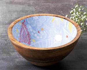 Cuenco de arroz y cereales SCI de 6 pulgadas con estampado de doble cara, cuenco de postre de porcelana japonesa, cuenco de postre de cerámica bohemio - Product Image 2