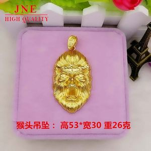 Plaqué or chaud Qi Tian Da Sheng tête de <span class=keywords><strong>singe</strong></span> pendentif en laiton galvanisé Imitation or bijoux hommes pendentif ensembles de chaînes - Product Image 2