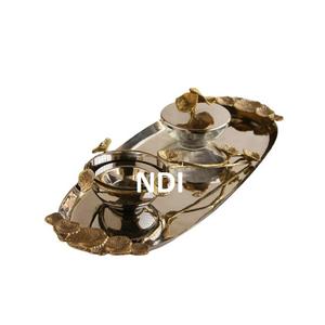 ถาดโลหะสำหรับจัดเลี้ยงอาหารถาดเสิร์ฟอาหารงานปาร์ตี้วันเกิดถาดเสิร์ฟพาสต้าพิซซ่าขนมหรือเซิร์ฟเวอร์อาหารดีไซน์แฮนด์เมด - Product Image 1