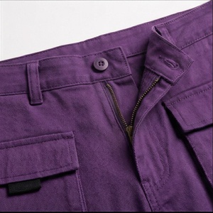 Pantalons cargo en nylon à coupe droite pour hommes, tendance de la mode de rue, taille élastique, poches, pantalons personnalisés, couleur tendance - Product Image 4