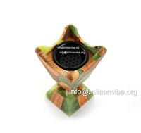 Ensemble cadeau d'encensoir islamique Bakhoor artisanal de qualité supérieure ArtisanVibe Ramadan, personnalisé, arabe, indien, avec gravure, en bois de pin, pour usage aromatique