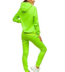 Chándal de entrenamiento deportivo al por mayor para mujer, nuevo y elegante chándal de algodón liso, conjunto de piezas, chándal para mujer - Product Image 3