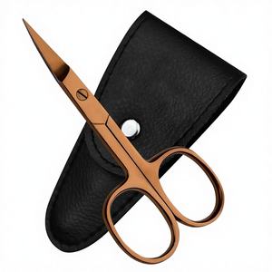 Tijeras Rusas para Cutículas de Acero Inoxidable con Hoja Curva, Ligeras, Duraderas y de Alta Calidad, Color Rosa Plasma - Product Image 1